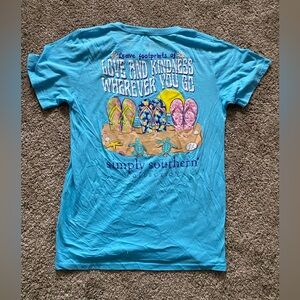 Simply Southern “love and kindness” flip flop tee